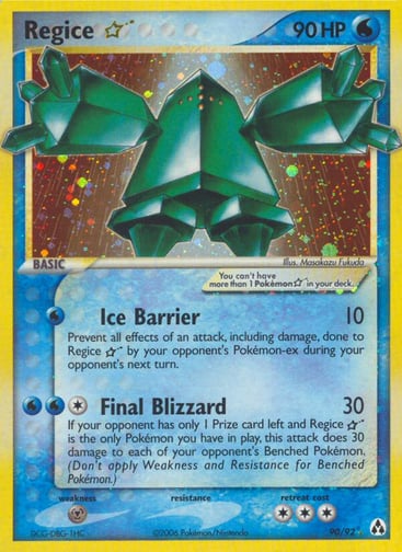 Regice ☆ 90/92 from Legend Maker
