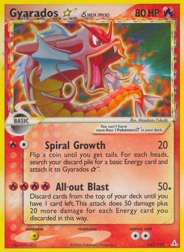 Gyarados ☆ δ 102/110 from Holon Phantoms