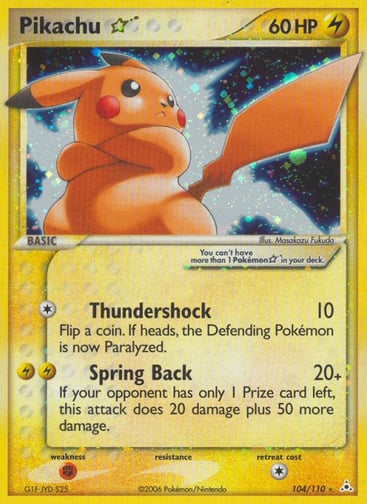Pikachu ☆ 104/110 from Holon Phantoms