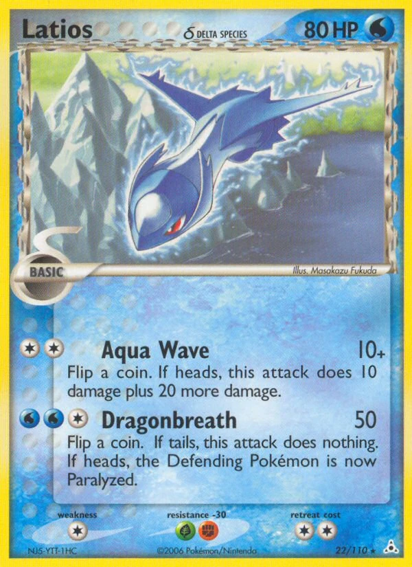 Latios δ 22/110, Holon Phantoms Pokémon card