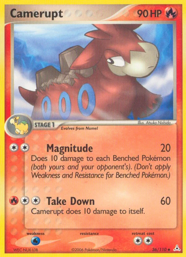 Camerupt 36/110, Holon Phantoms Pokémon card