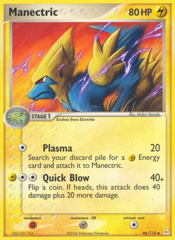 Manectric 46/110, Holon Phantoms Pokémon card