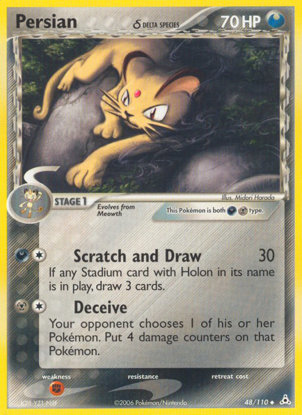 Persian δ 48/110, Holon Phantoms Pokémon card
