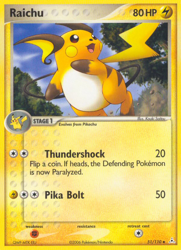 Raichu 51/110, Holon Phantoms Pokémon card