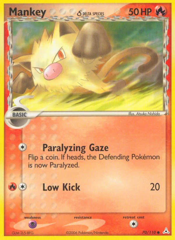 Mankey δ 70/110, Holon Phantoms Pokémon card