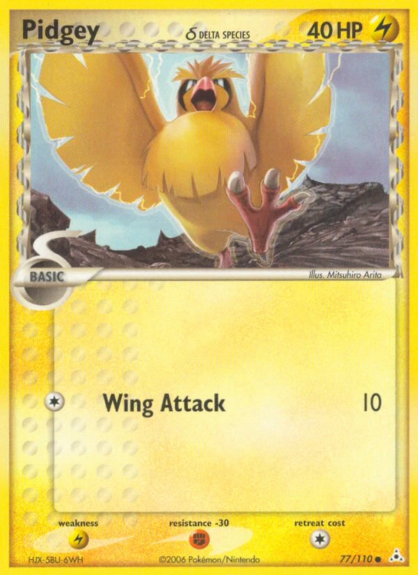 Pidgey δ 77/110, Holon Phantoms Pokémon card