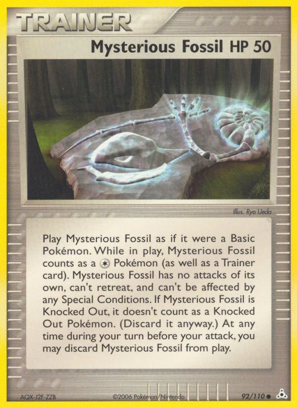 Mysterious Fossil 92/110, Holon Phantoms Pokémon card