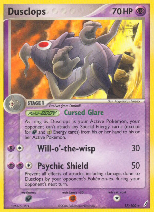 Dusclops 17/100, Crystal Guardians Pokémon card