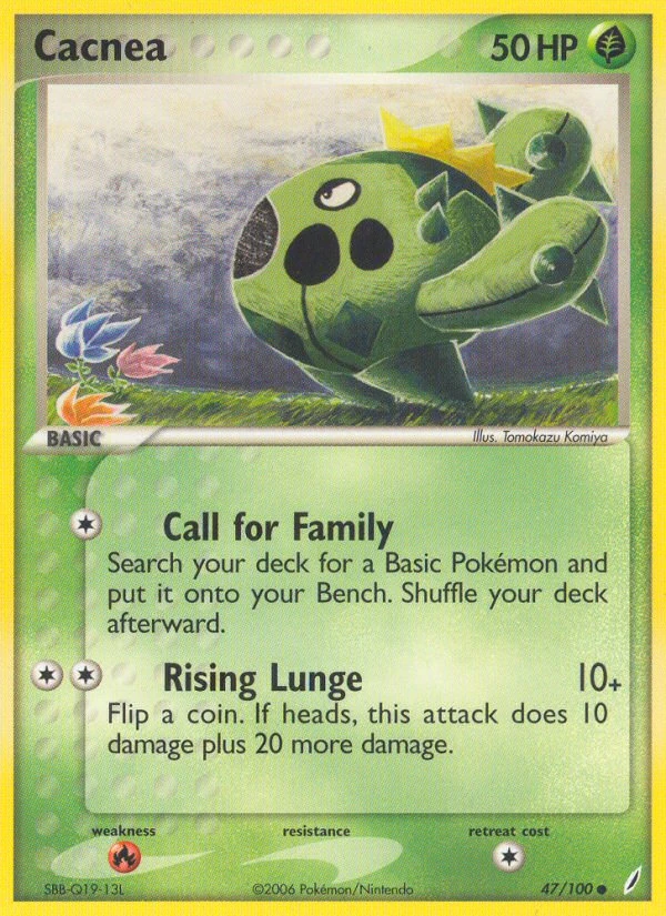 Cacnea 47/100, Crystal Guardians Pokémon card