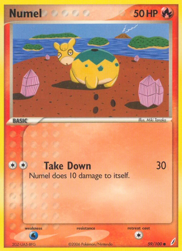 Numel 59/100, Crystal Guardians Pokémon card