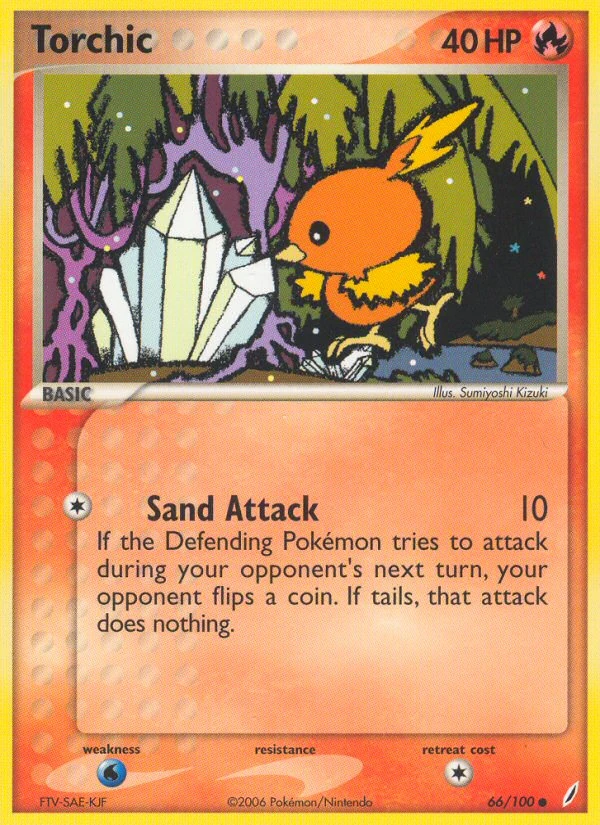 Torchic 66/100, Crystal Guardians Pokémon card