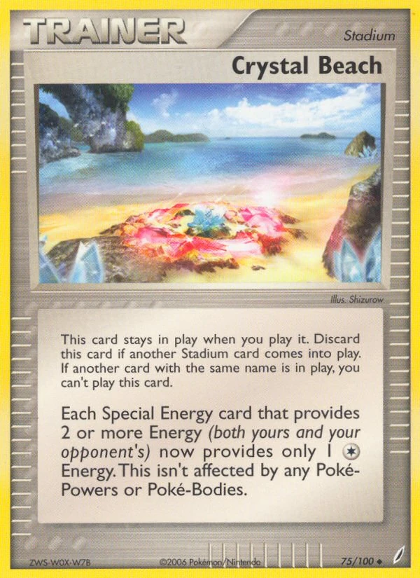 Crystal Beach 75/100, Crystal Guardians Pokémon card