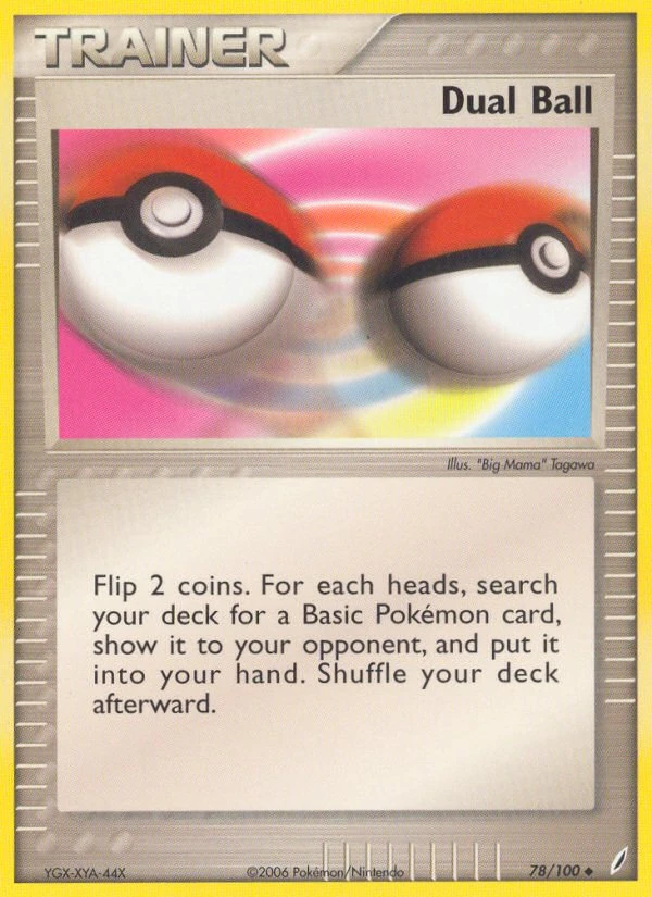 Dual Ball 78/100, Crystal Guardians Pokémon card