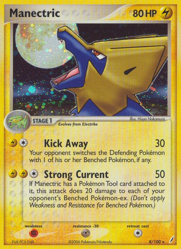 Manectric 8/100, Crystal Guardians Pokémon card