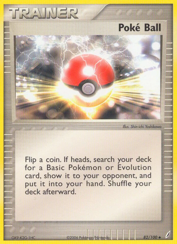 Poké Ball 82/100, Crystal Guardians Pokémon card