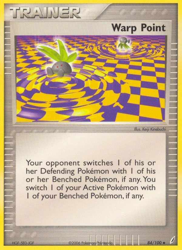 Warp Point 84/100, Crystal Guardians Pokémon card