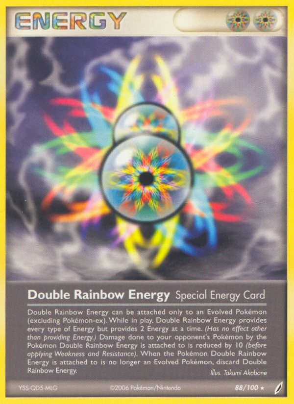 Double Rainbow Energy 88/100, Crystal Guardians Pokémon card