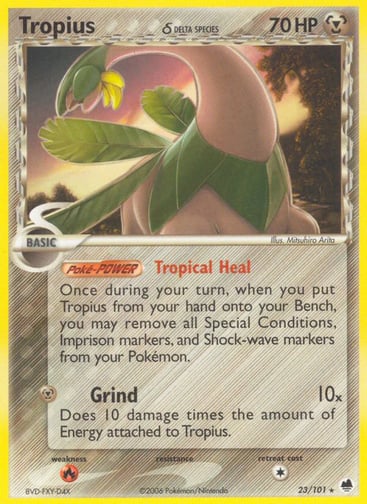 Tropius δ 23/101 from Dragon Frontiers