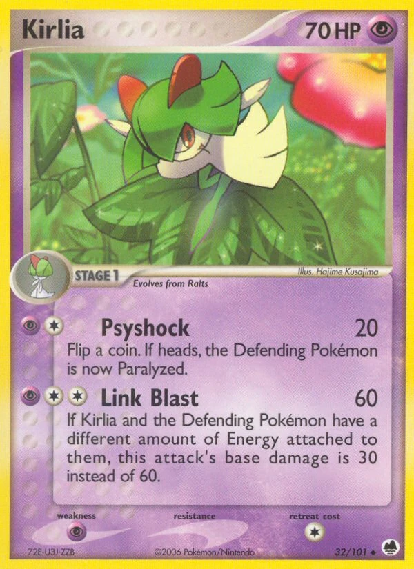 Kirlia 32/101, Dragon Frontiers Pokémon card
