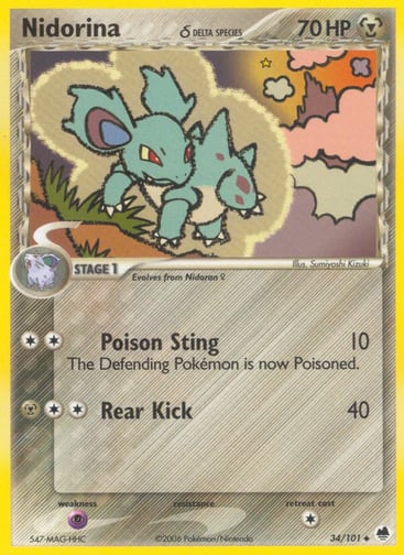 Nidorina δ 34/101 from Dragon Frontiers