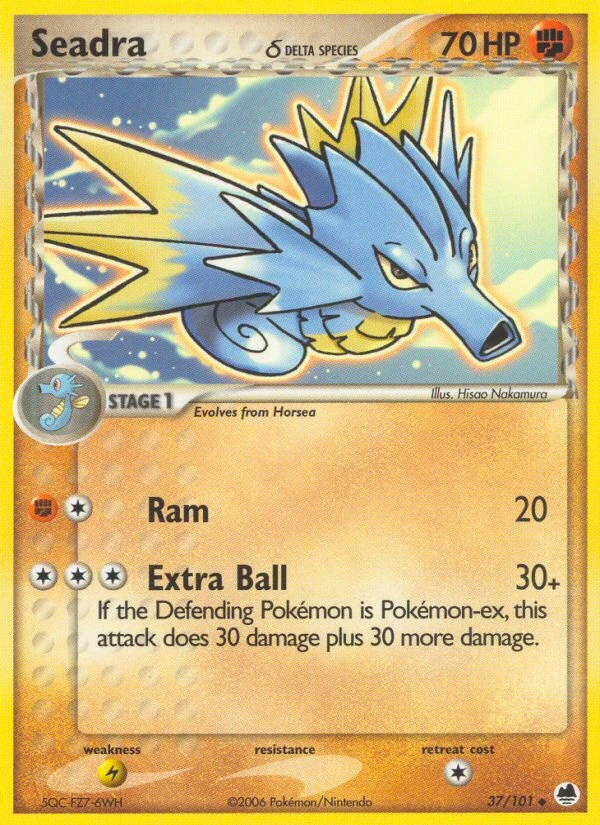 Seadra δ 37/101, Dragon Frontiers Pokémon card