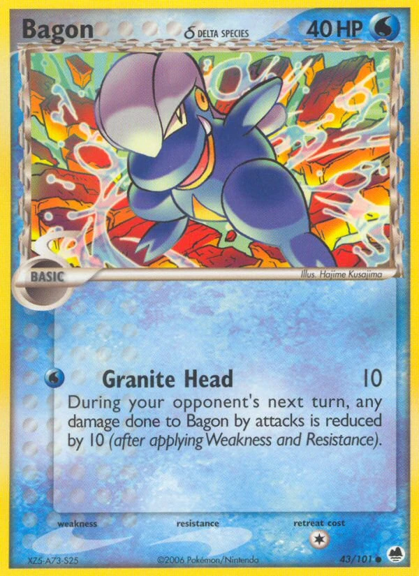 Bagon δ 43/101, Dragon Frontiers Pokémon card