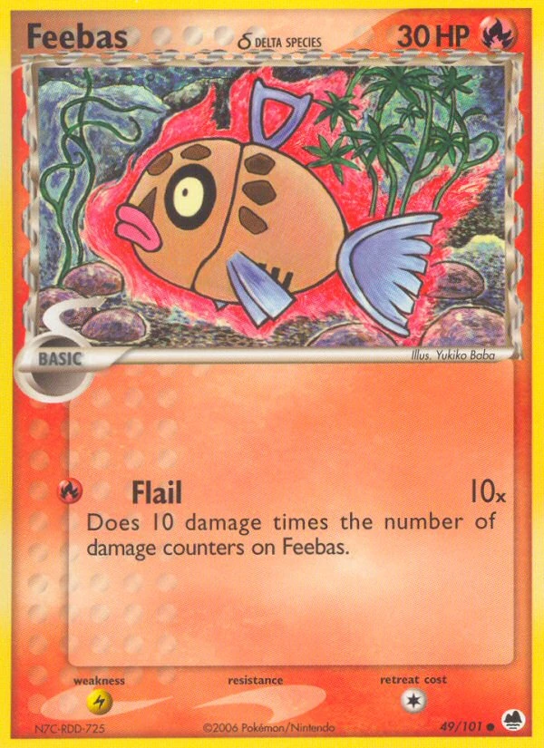 Feebas δ 49/101, Dragon Frontiers Pokémon card