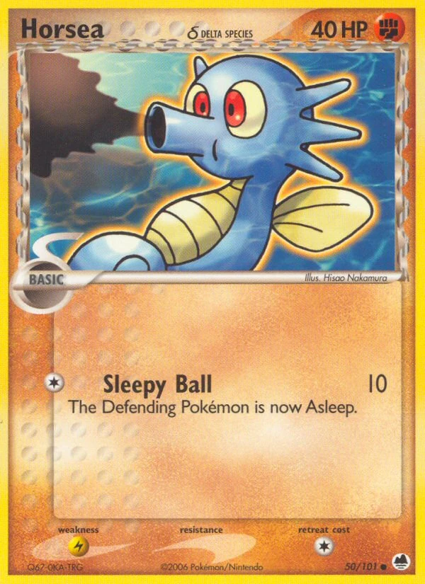 Horsea δ 50/101, Dragon Frontiers Pokémon card