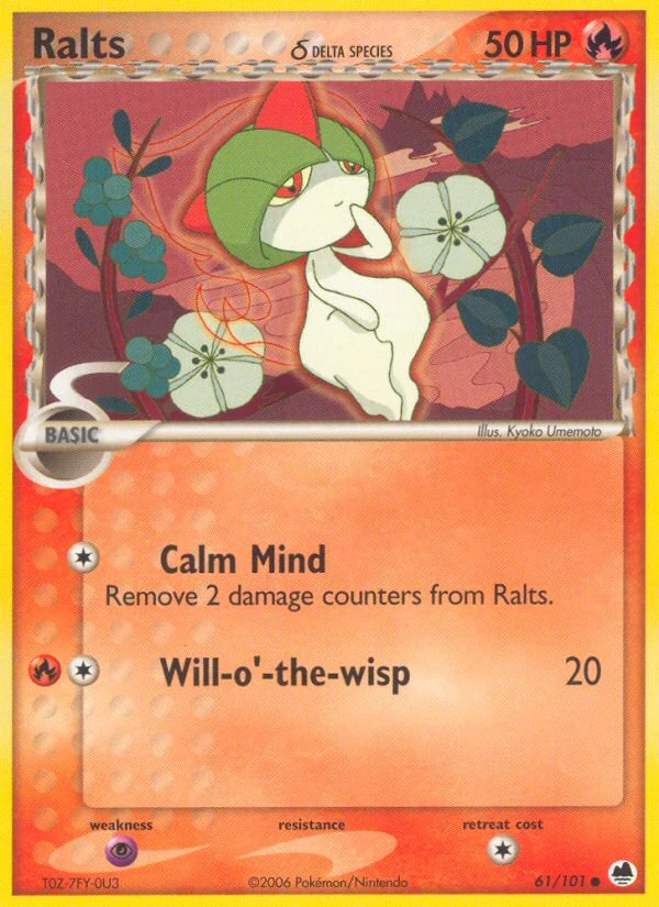 Ralts δ 61/101, Dragon Frontiers Pokémon card