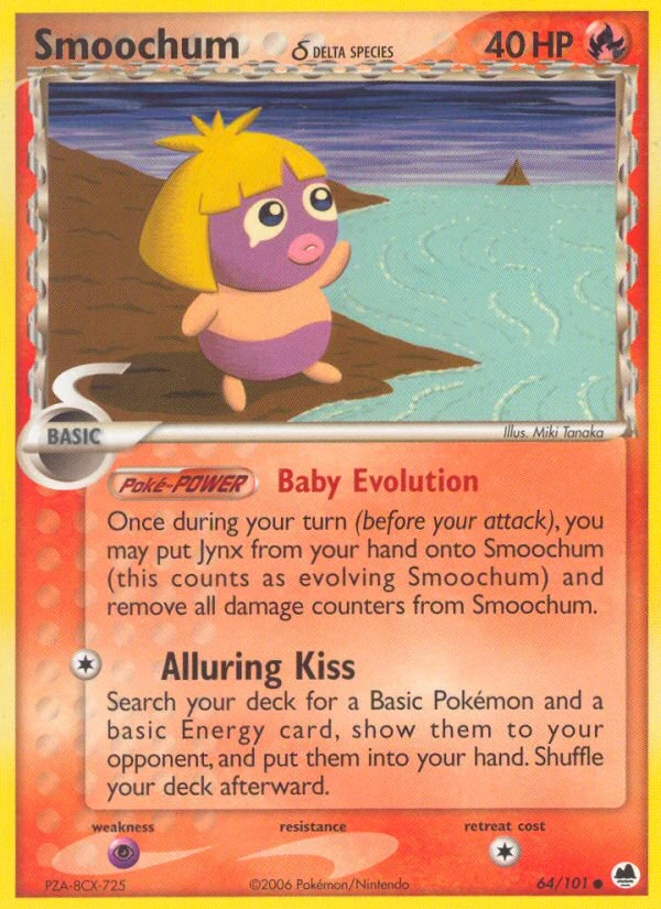 Smoochum δ 64/101, Dragon Frontiers Pokémon card