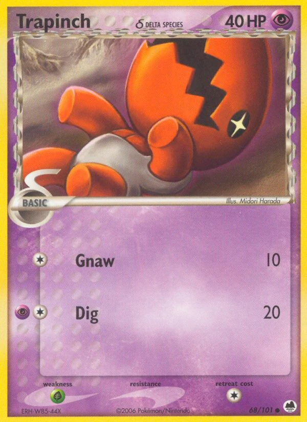 Trapinch δ 68/101, Dragon Frontiers Pokémon card