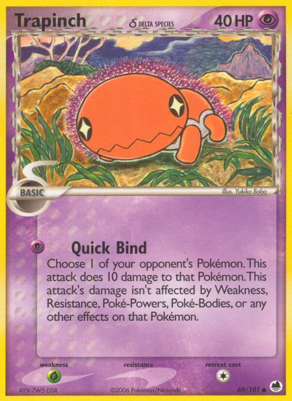 Trapinch δ 69/101, Dragon Frontiers Pokémon card