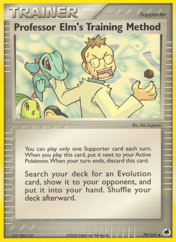 Professor Elm's Training Method 79/101, Dragon Frontiers Pokémon card