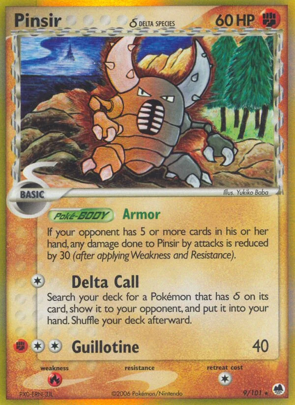 Pinsir δ 9/101, Dragon Frontiers Pokémon card
