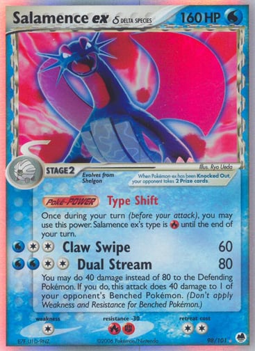 Salamence ex δ 98/101 from Dragon Frontiers