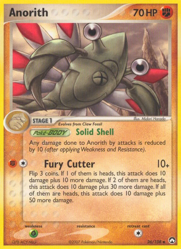 Anorith 26/108, Power Keepers Pokémon card