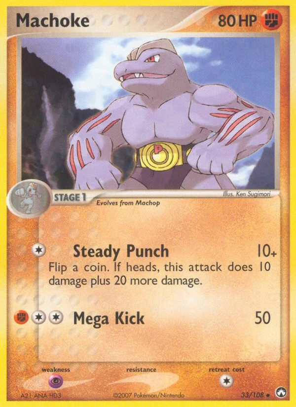 Machoke 33/108, Power Keepers Pokémon card