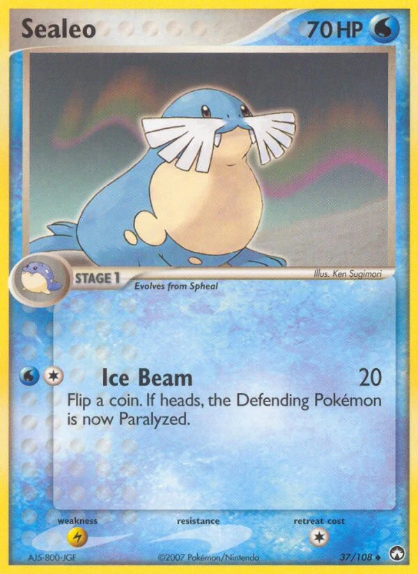 Sealeo 37/108, Power Keepers Pokémon card