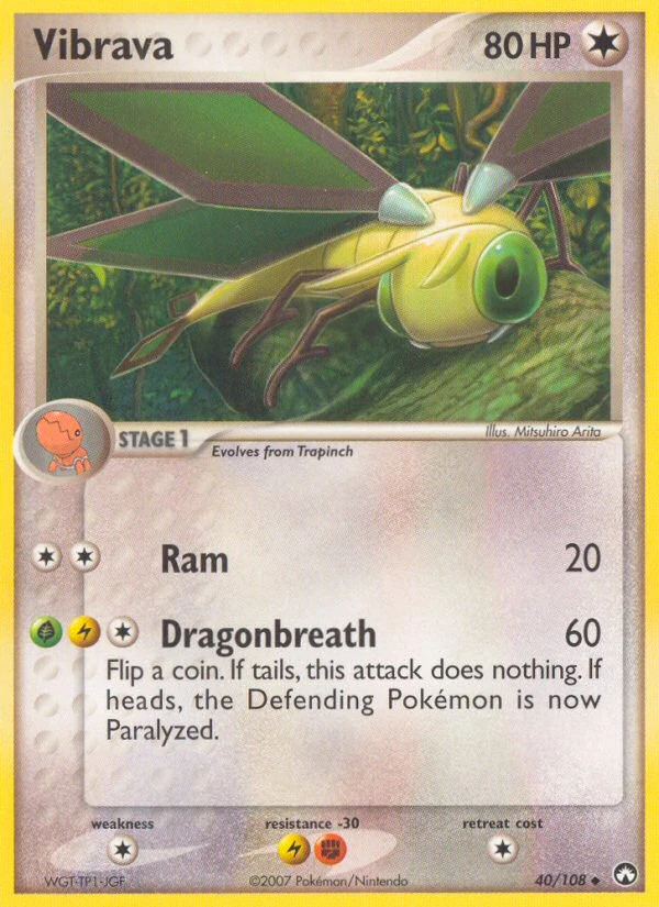 Vibrava 40/108, Power Keepers Pokémon card