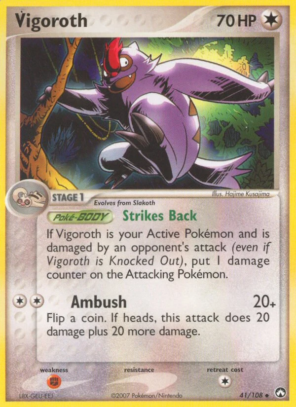Vigoroth 41/108, Power Keepers Pokémon card