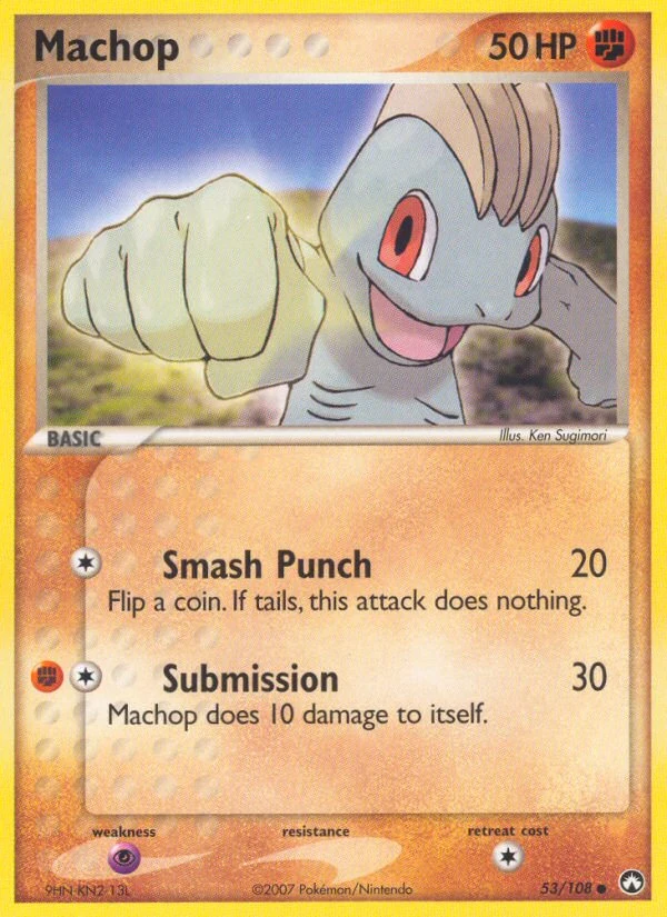Machop 53/108, Power Keepers Pokémon card