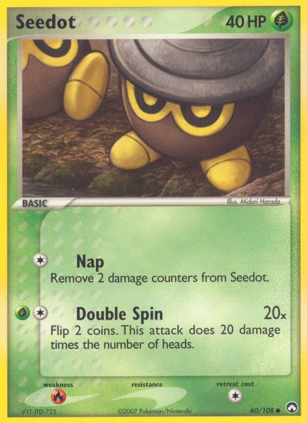 Seedot 60/108, Power Keepers Pokémon card