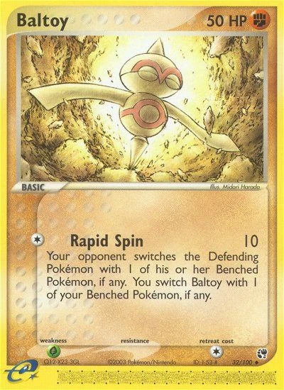 Baltoy 32/100, Sandstorm Pokémon card