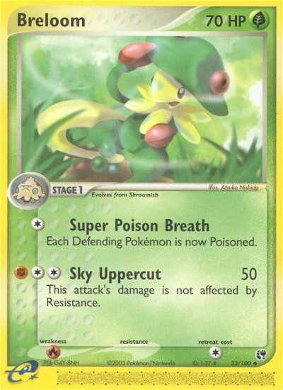 Breloom 33/100, Sandstorm Pokémon card