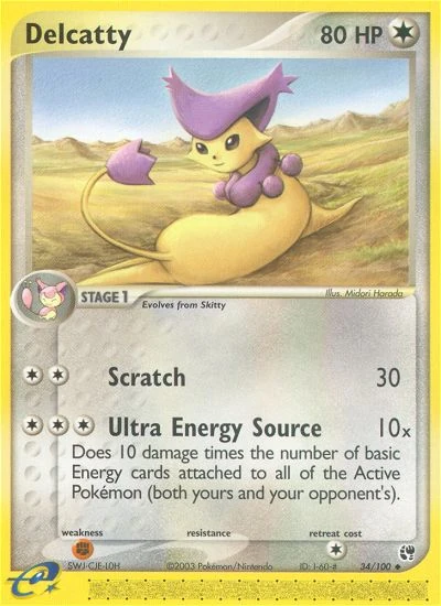 Delcatty 34/100, Sandstorm Pokémon card