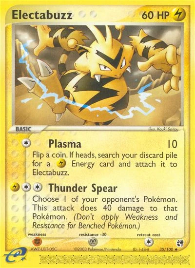 Electabuzz 35/100, Sandstorm Pokémon card