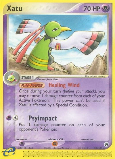 Xatu 55/100, Sandstorm Pokémon card