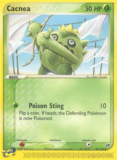 Cacnea 58/100, Sandstorm Pokémon card