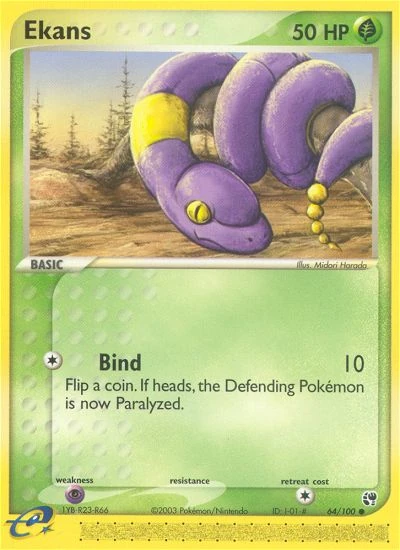 Ekans 64/100, Sandstorm Pokémon card