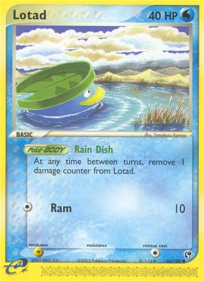 Lotad 66/100, Sandstorm Pokémon card
